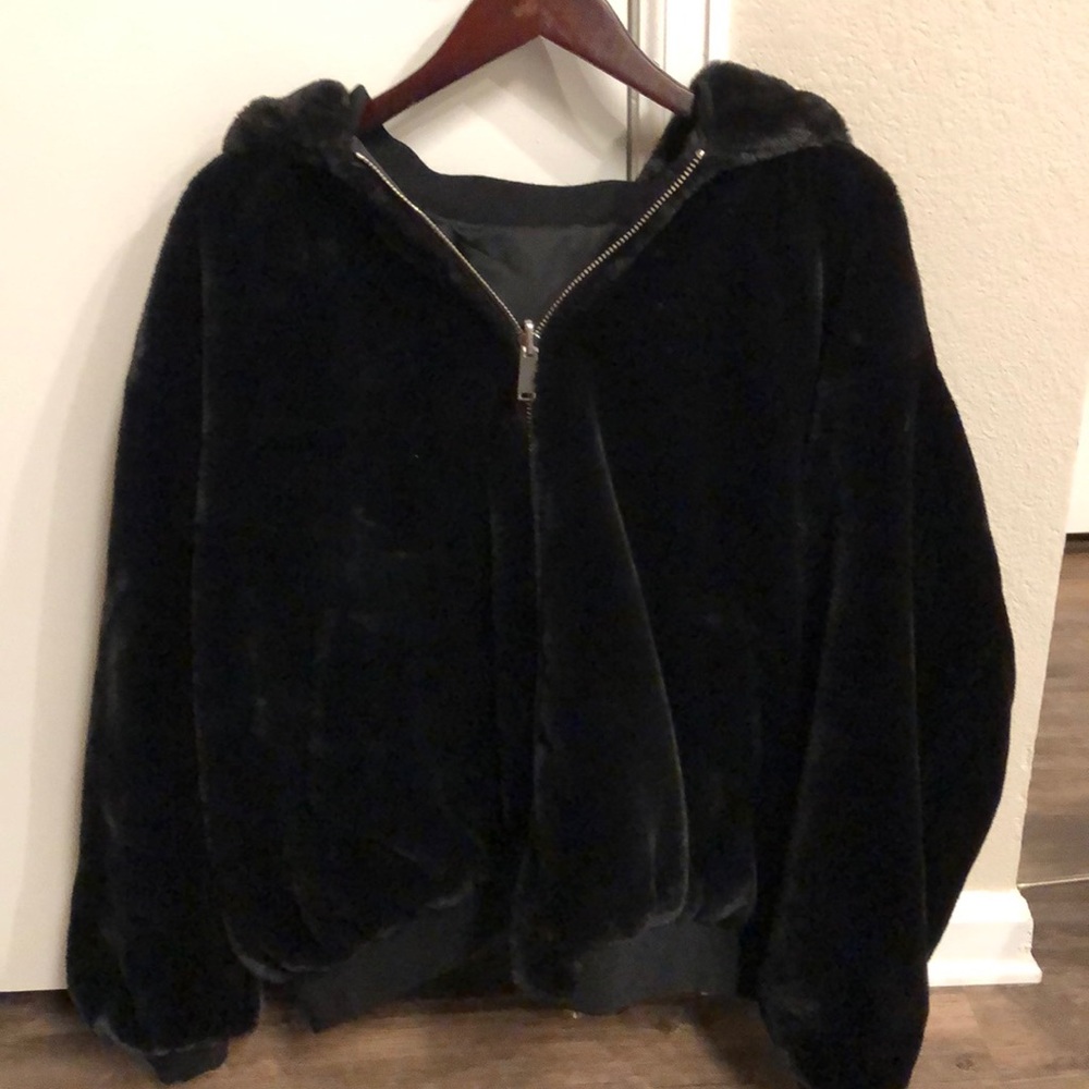Faux fur heavy jacket